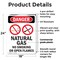 Signmission Natural Gas No Smoking Danger Sign, Plastic, 18in W x 24in L, 2PK OS-2PACK-DS-P-1824-V-1454 - alternate 5